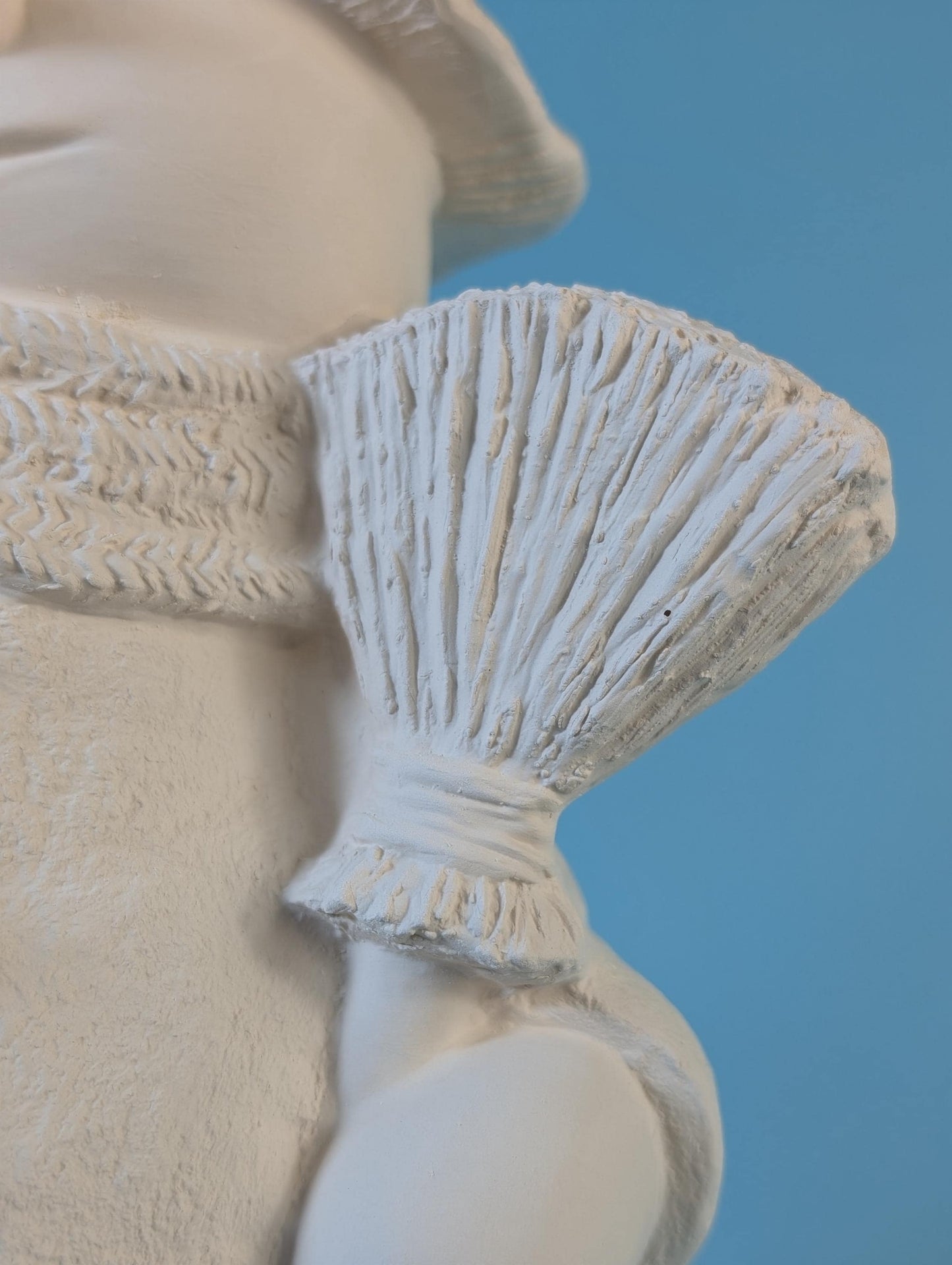 Charming Unfinished Snowman Figurine with Broom - Intricate Winter Decor Craft Project