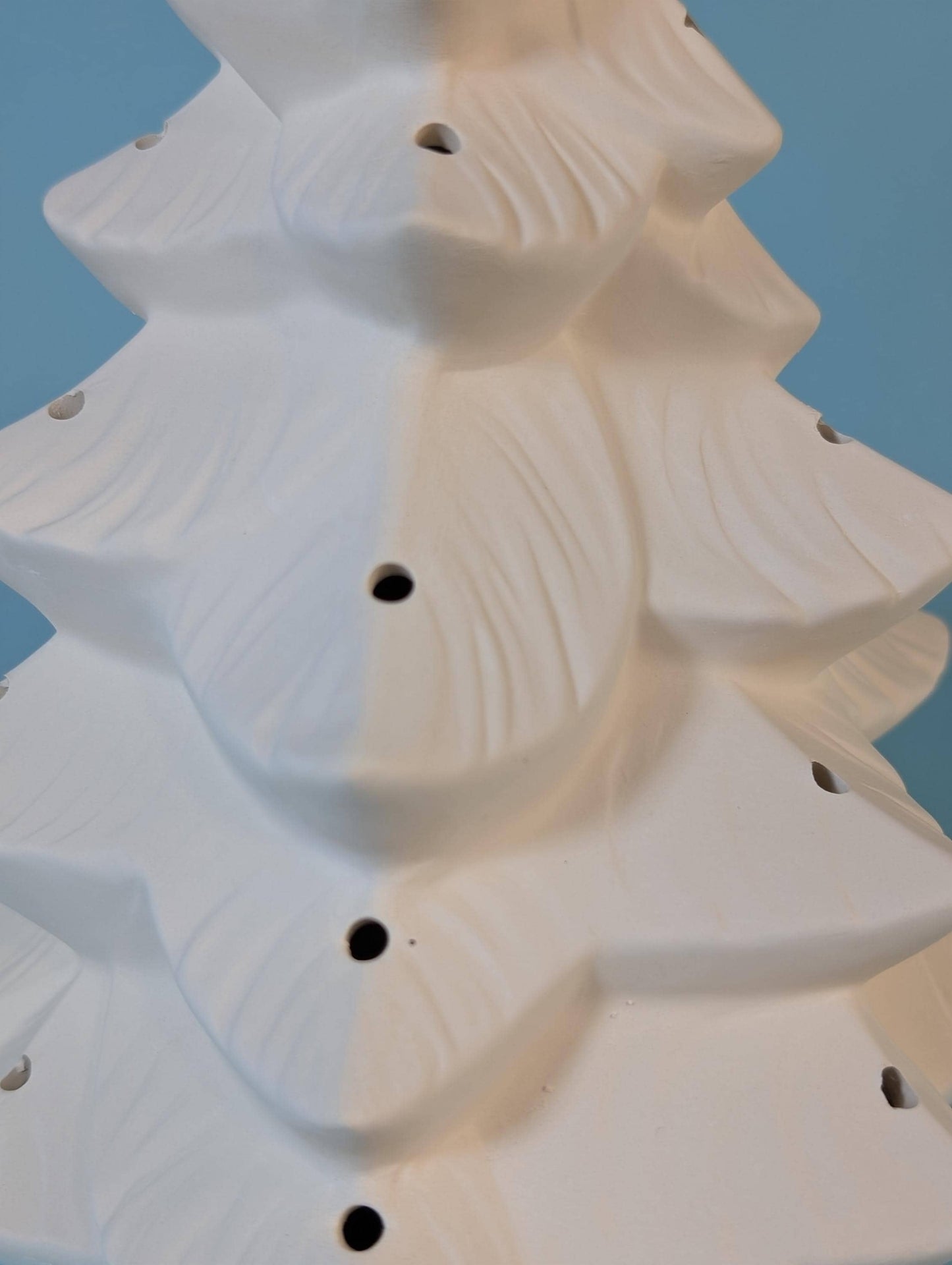 Vintage Seely Unpainted Ceramic Christmas Tree - DIY Holiday Décor Nostalgic Tabletop Ornament
