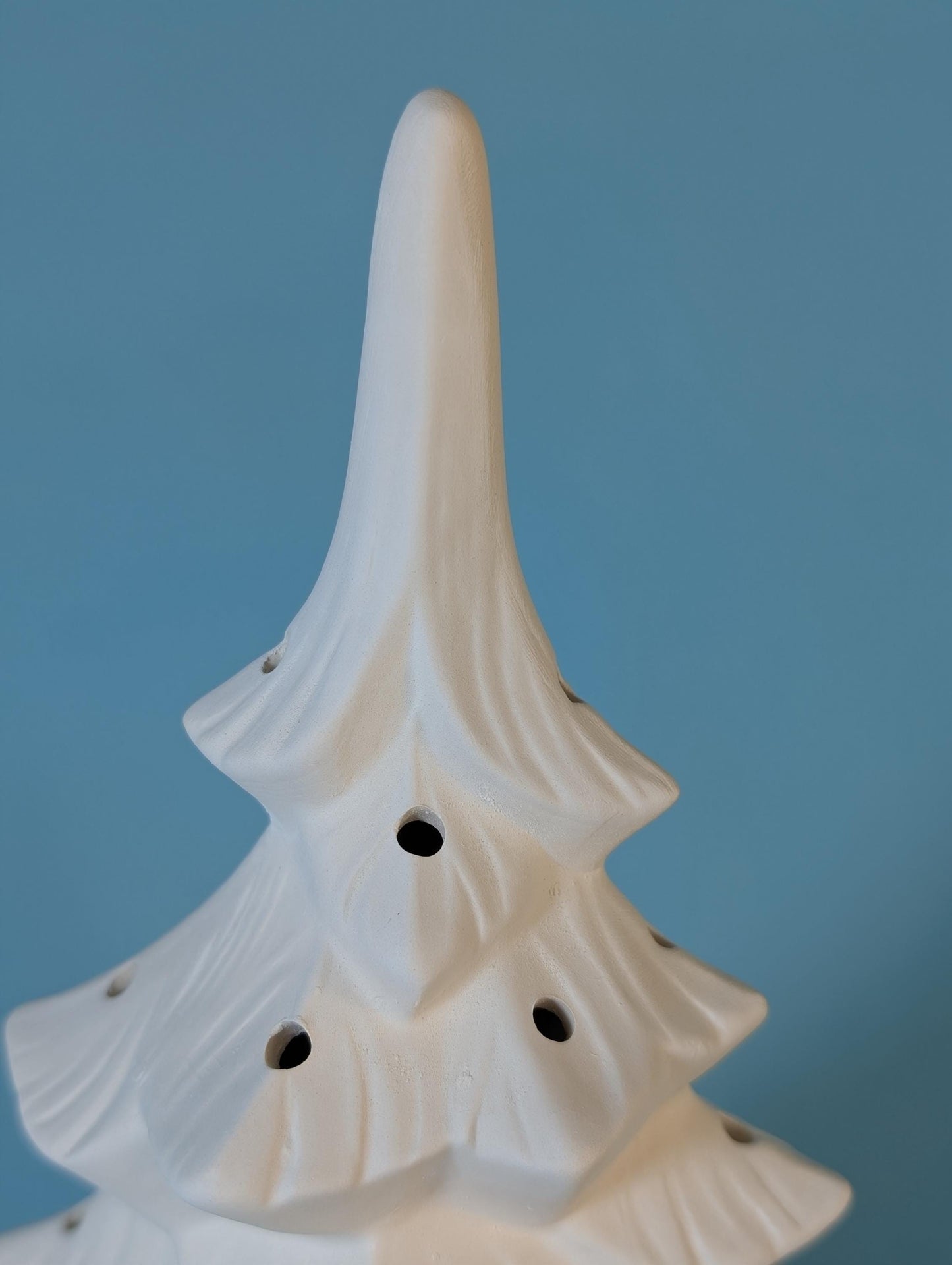 Vintage Seely Unpainted Ceramic Christmas Tree - DIY Holiday Décor Nostalgic Tabletop Ornament