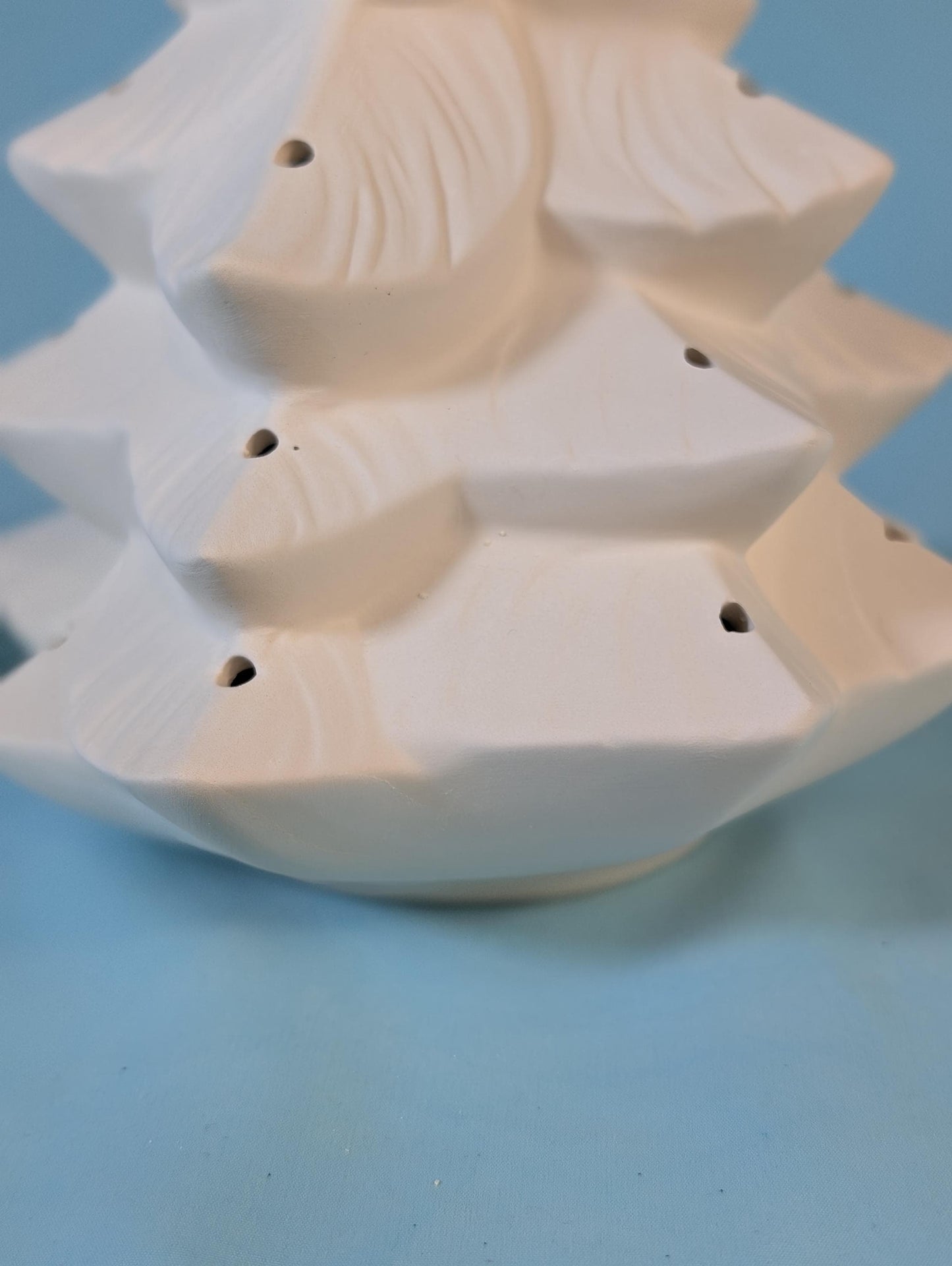 Vintage Seely Unpainted Ceramic Christmas Tree - DIY Holiday Décor Nostalgic Tabletop Ornament