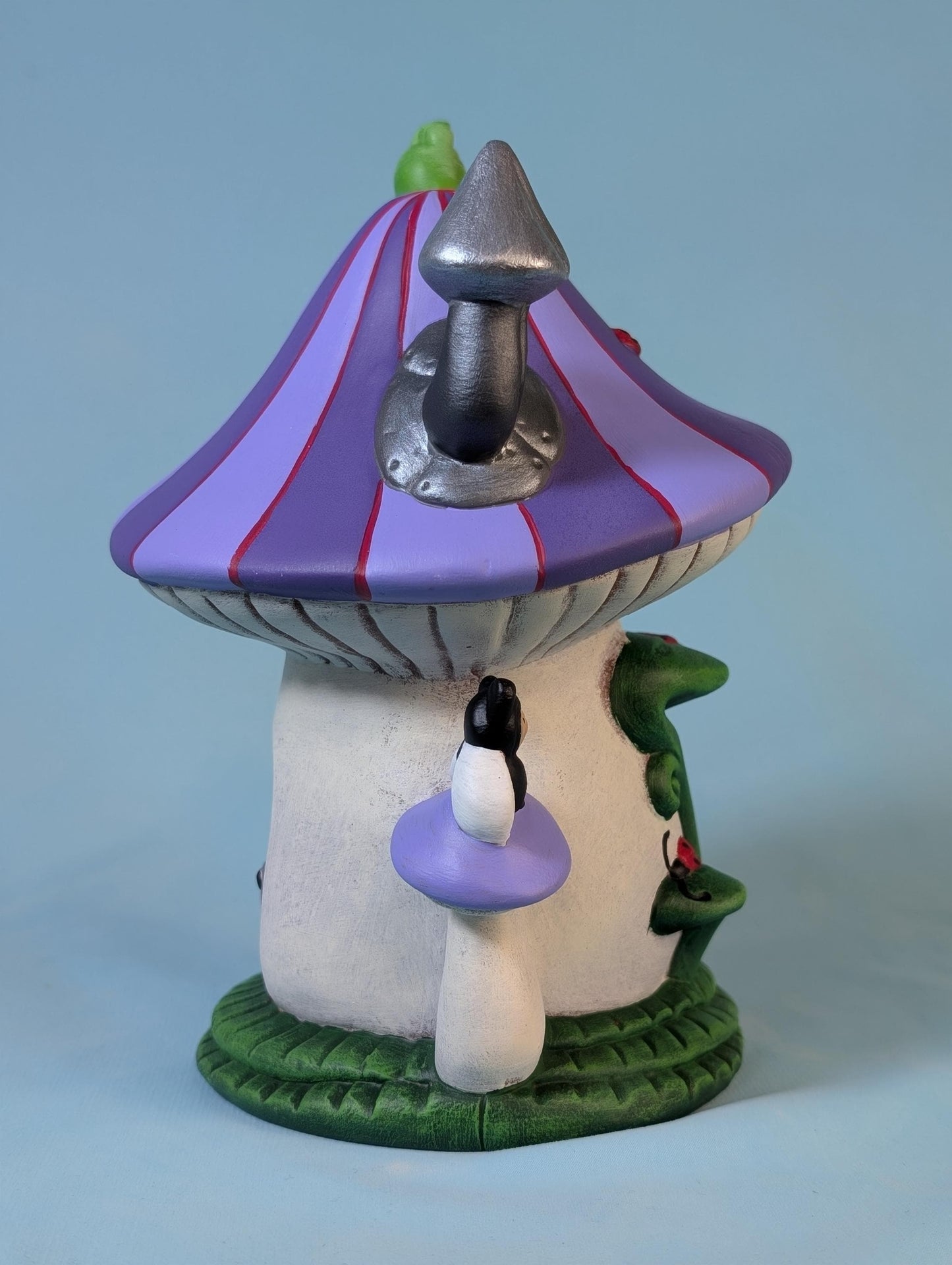 Fairy House | Caterpillar House | Tea Light Holder | Ceramic House  | Gift For Mom | Outdoor Fairy Garden House | Miniature Mushroom House