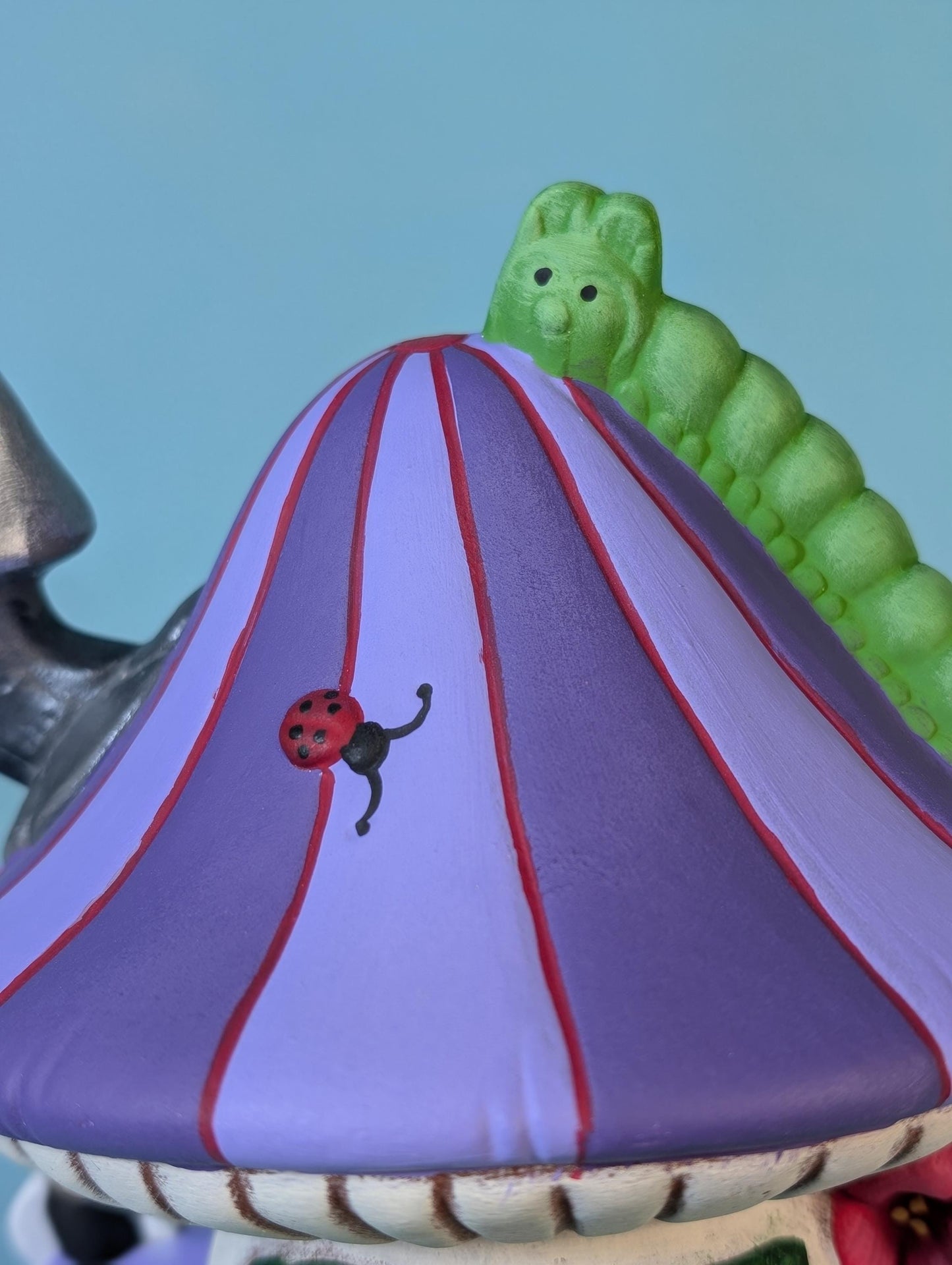 Fairy House | Caterpillar House | Tea Light Holder | Ceramic House  | Gift For Mom | Outdoor Fairy Garden House | Miniature Mushroom House