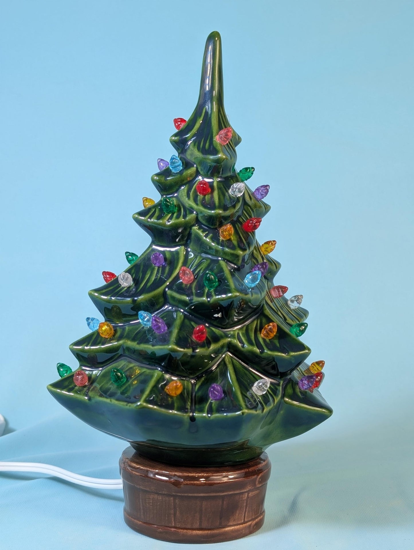 Vintage Seely Unpainted Ceramic Christmas Tree - DIY Holiday Décor Nostalgic Tabletop Ornament