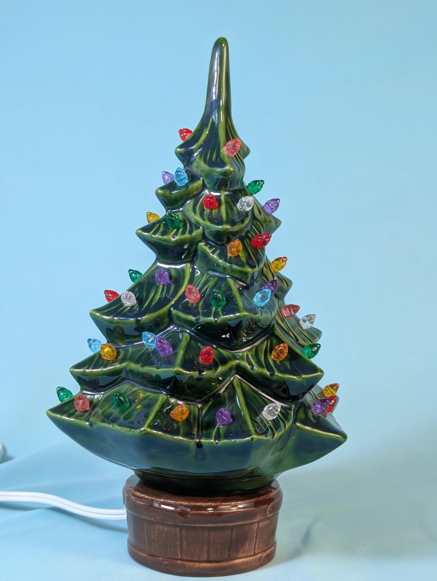 Vintage Seely Unpainted Ceramic Christmas Tree - DIY Holiday Décor Nostalgic Tabletop Ornament