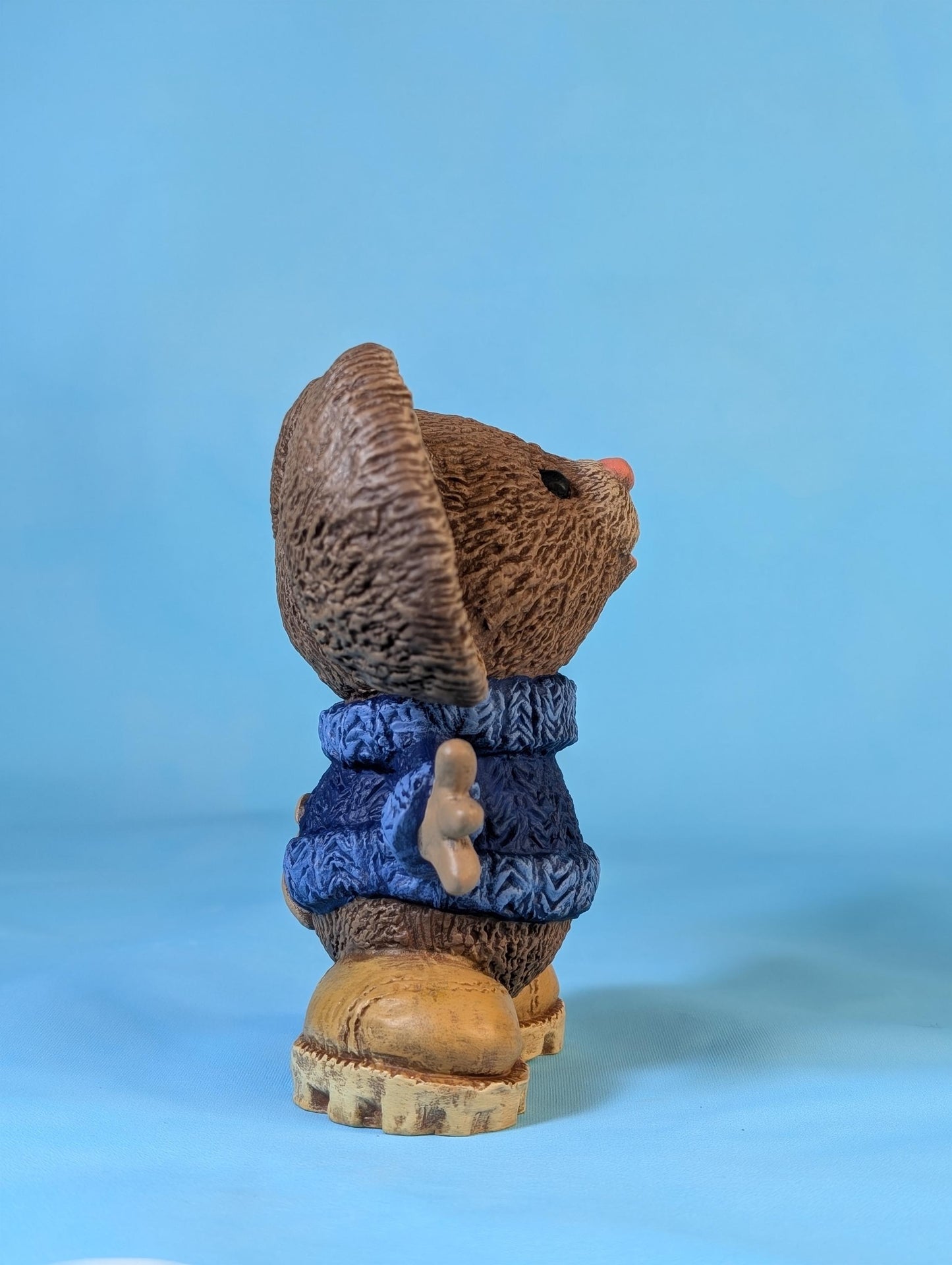 Cozy Sweater-Clad Mouse in Work Boots Figurine - Miniature Winter Decor Collectible
