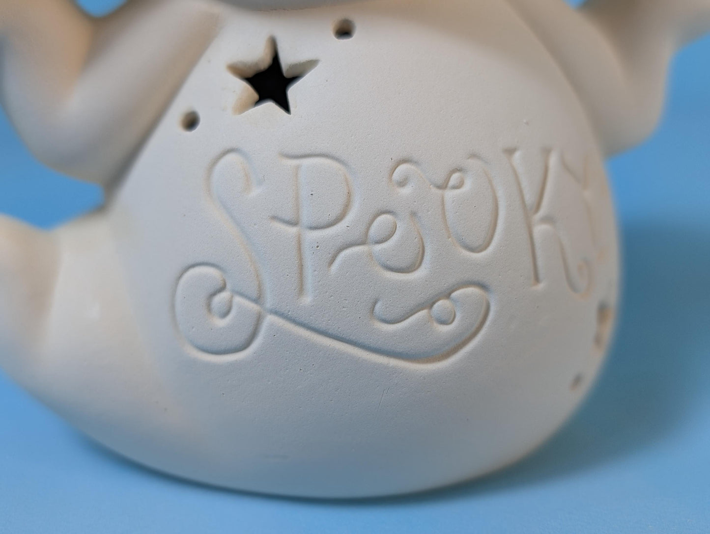 Bisque Ceramic Ghost Luminary | Tea Light Ghost | Spooky Halloween Décor - Do it yourself project
