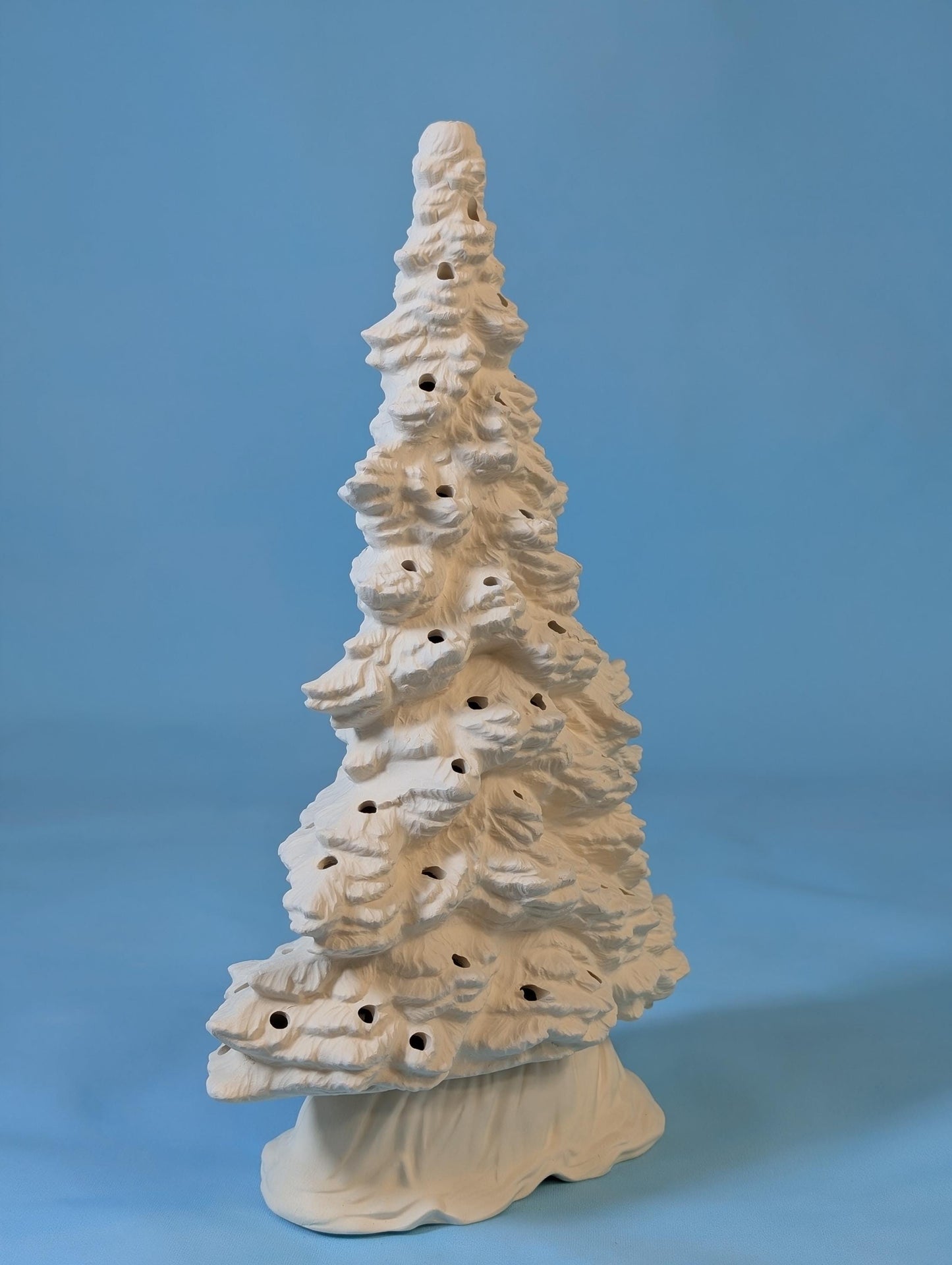 9.75 inch Tampa Bay Ceramic Christmas Tree - Multicolor Lights Low Profile Bluegrass Holiday Decoration