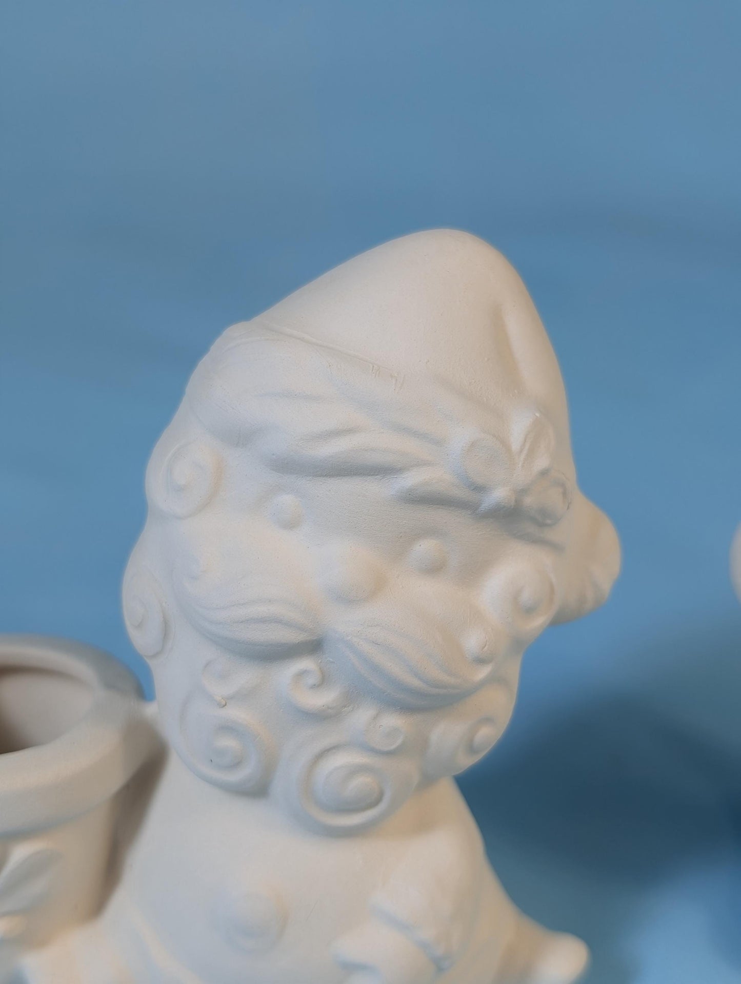 Adorable DIY Santa Claus Candle Holders - Paintable Christmas Decor Set for Festive Crafting