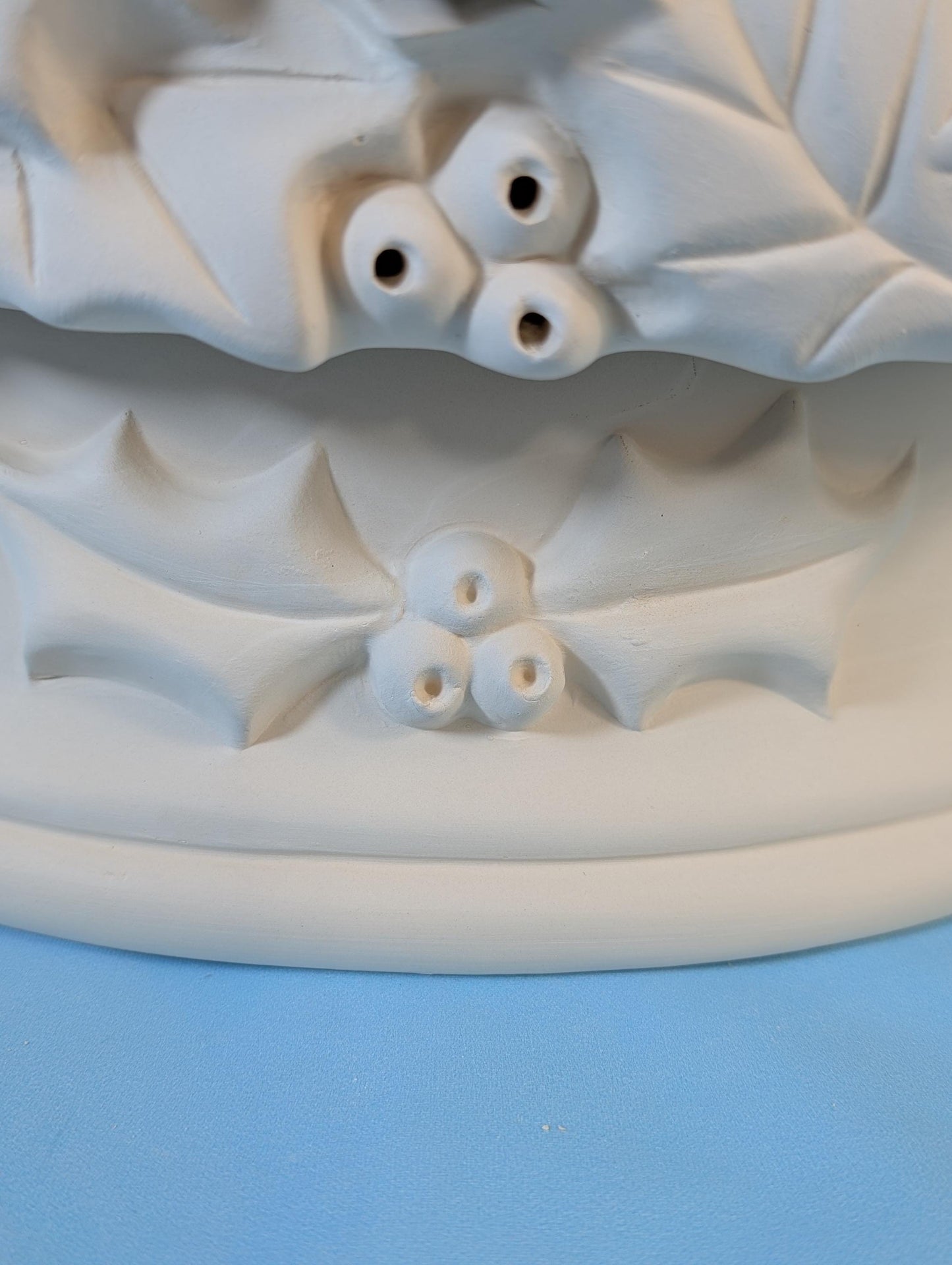 Unfinished Ceramic Holly Tree Bisque for DIY Holiday Crafts - 16.5 Inch Tall Clay Magic