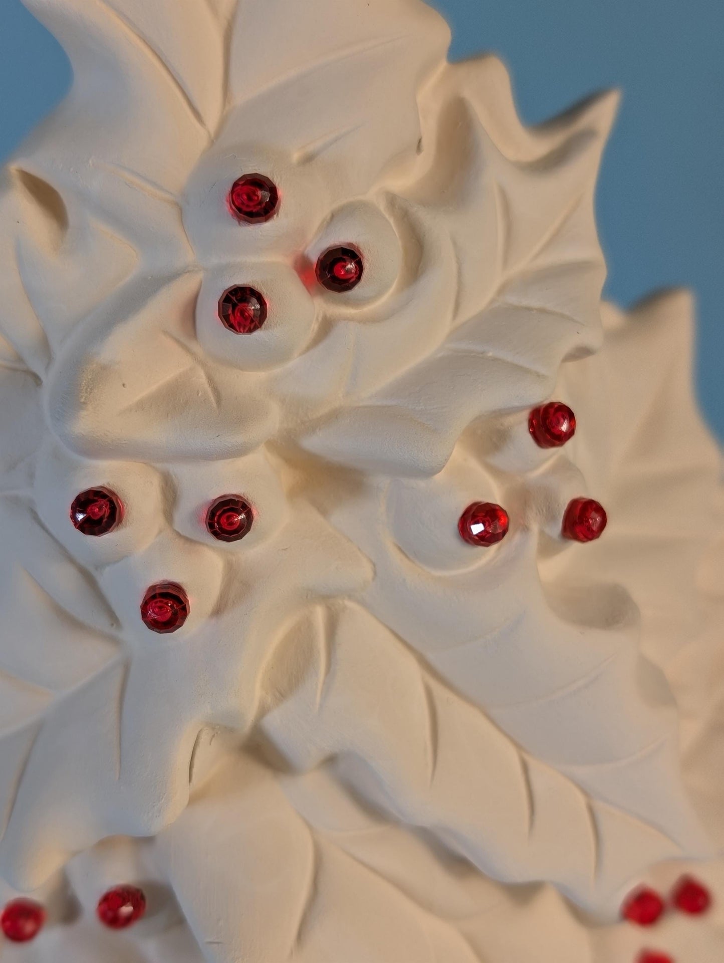 Unfinished Ceramic Holly Tree Bisque for DIY Holiday Crafts - 16.5 Inch Tall Clay Magic