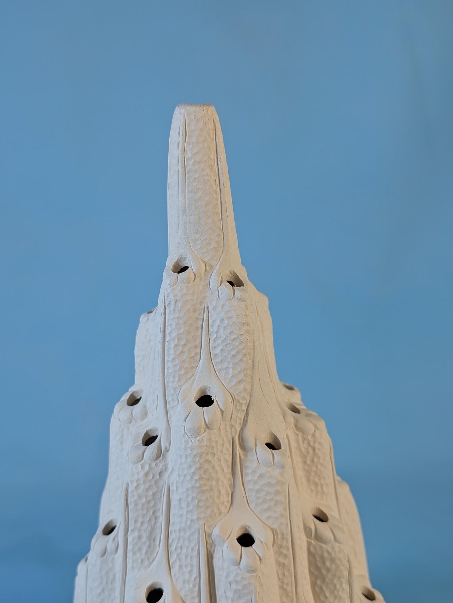 Unfinished Ceramic Bisque Lava Tree Sculpture - 14 Inch Tall Clay Art for DIY Painting