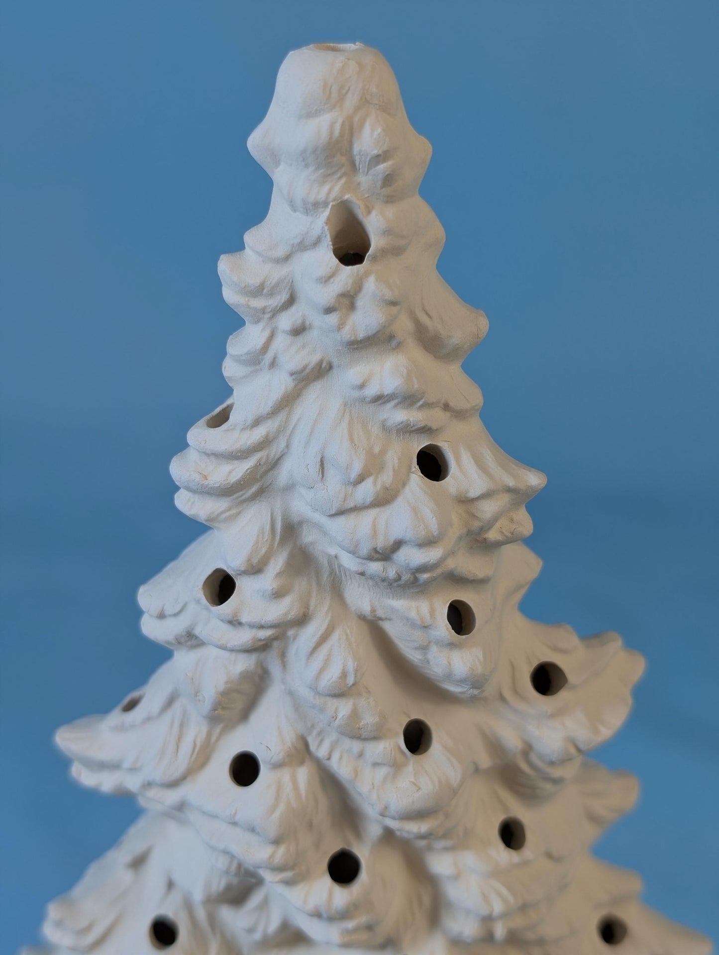 9.75 inch Tampa Bay Ceramic Christmas Tree - Multicolor Lights Low Profile Bluegrass Holiday Decoration