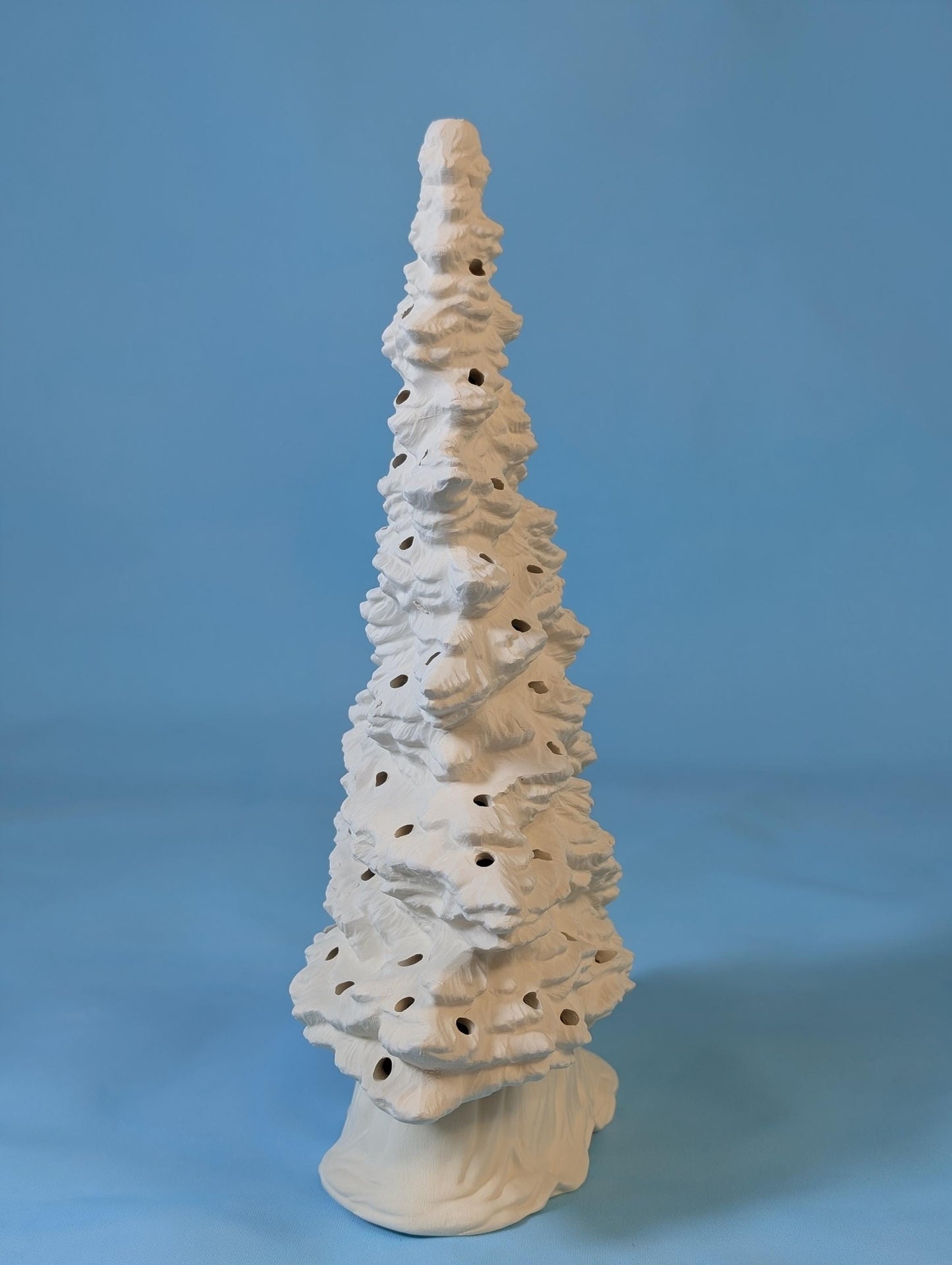 9.75 inch Tampa Bay Ceramic Christmas Tree - Multicolor Lights Low Profile Bluegrass Holiday Decoration