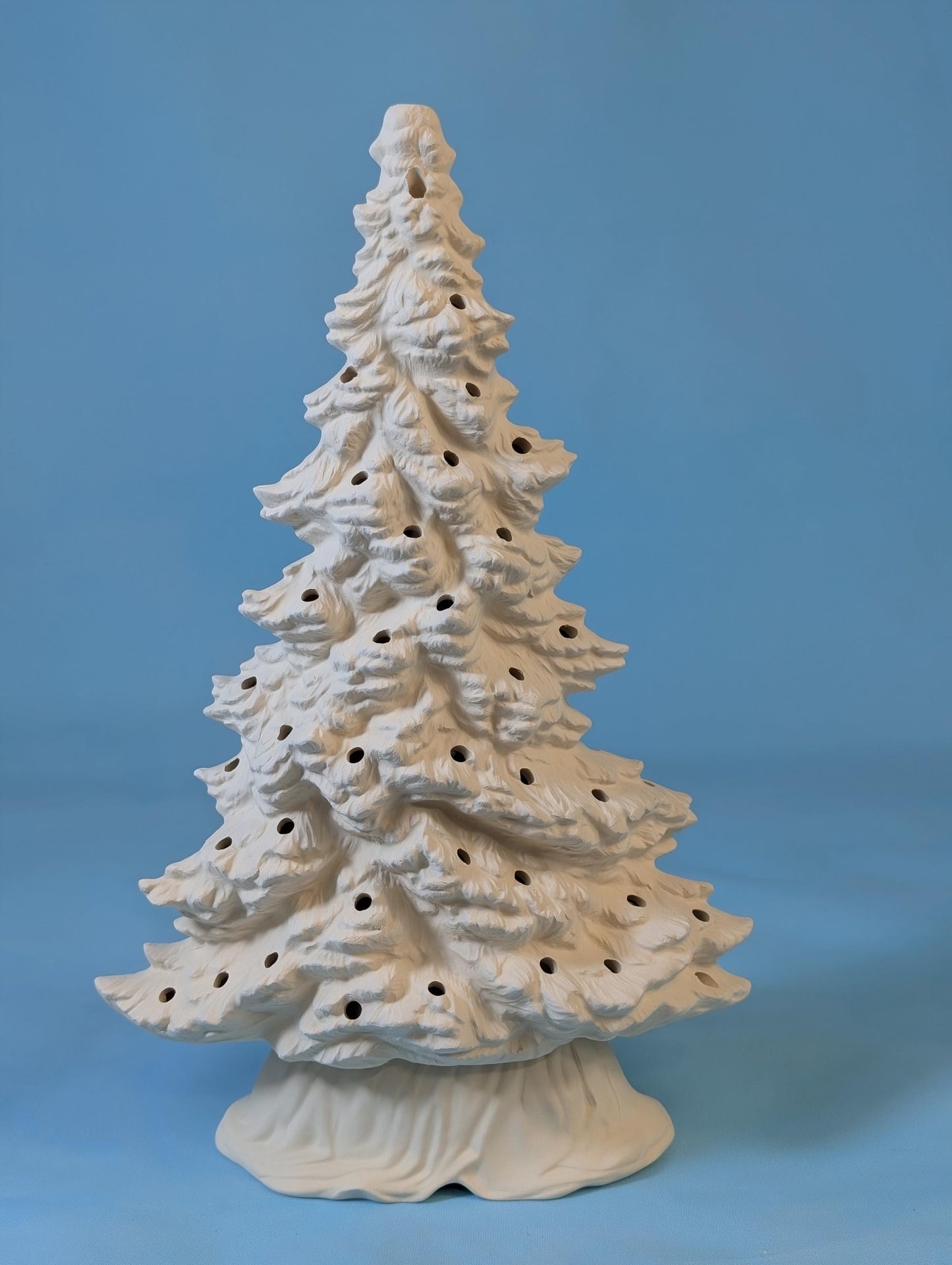 9.75 inch Tampa Bay Ceramic Christmas Tree - Multicolor Lights Low Profile Bluegrass Holiday Decoration