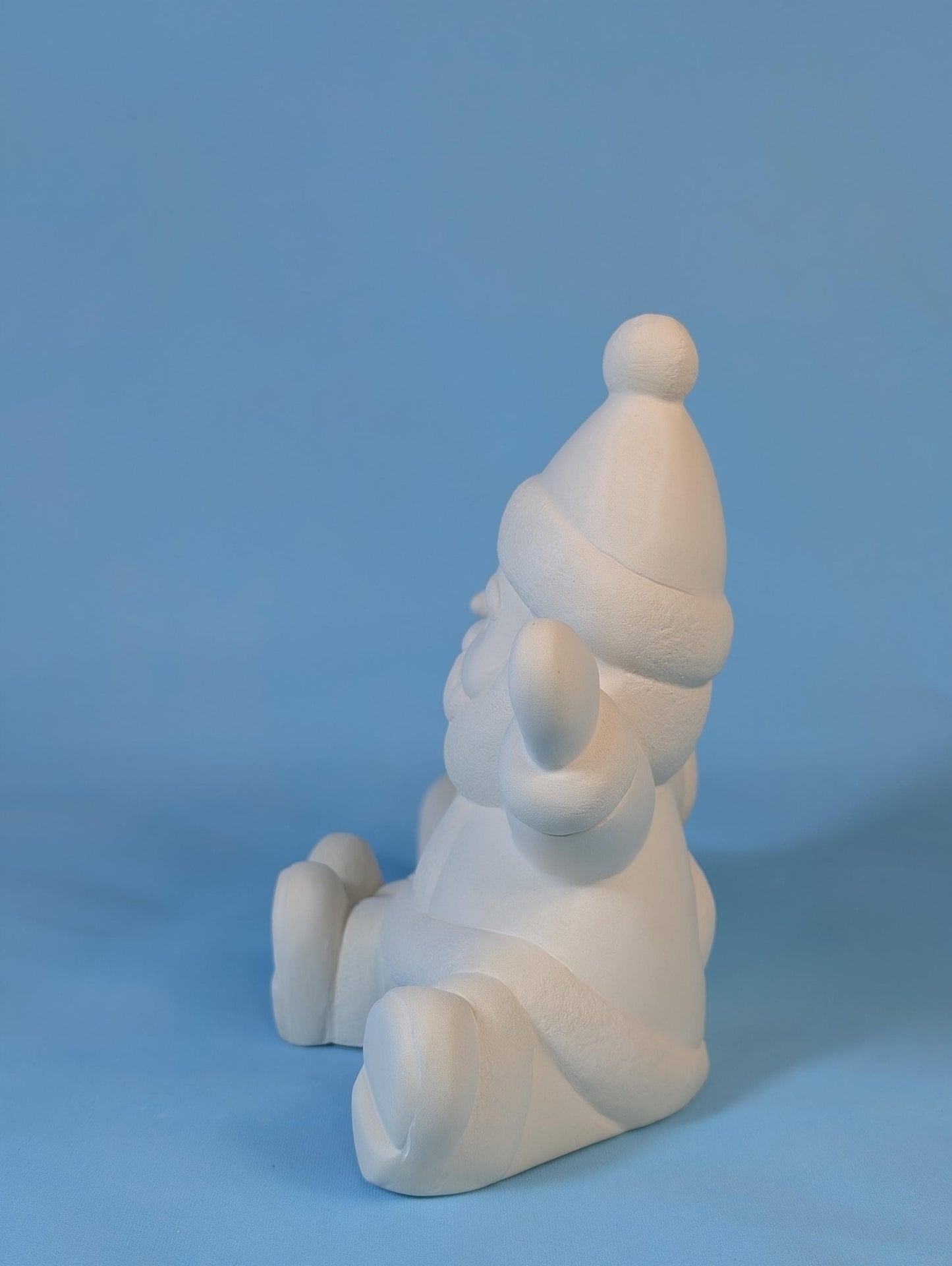 DIY Paintable Ceramic Santa & Snowman Duo: Holiday Christmas Decor, Customizable Winter Craft Project