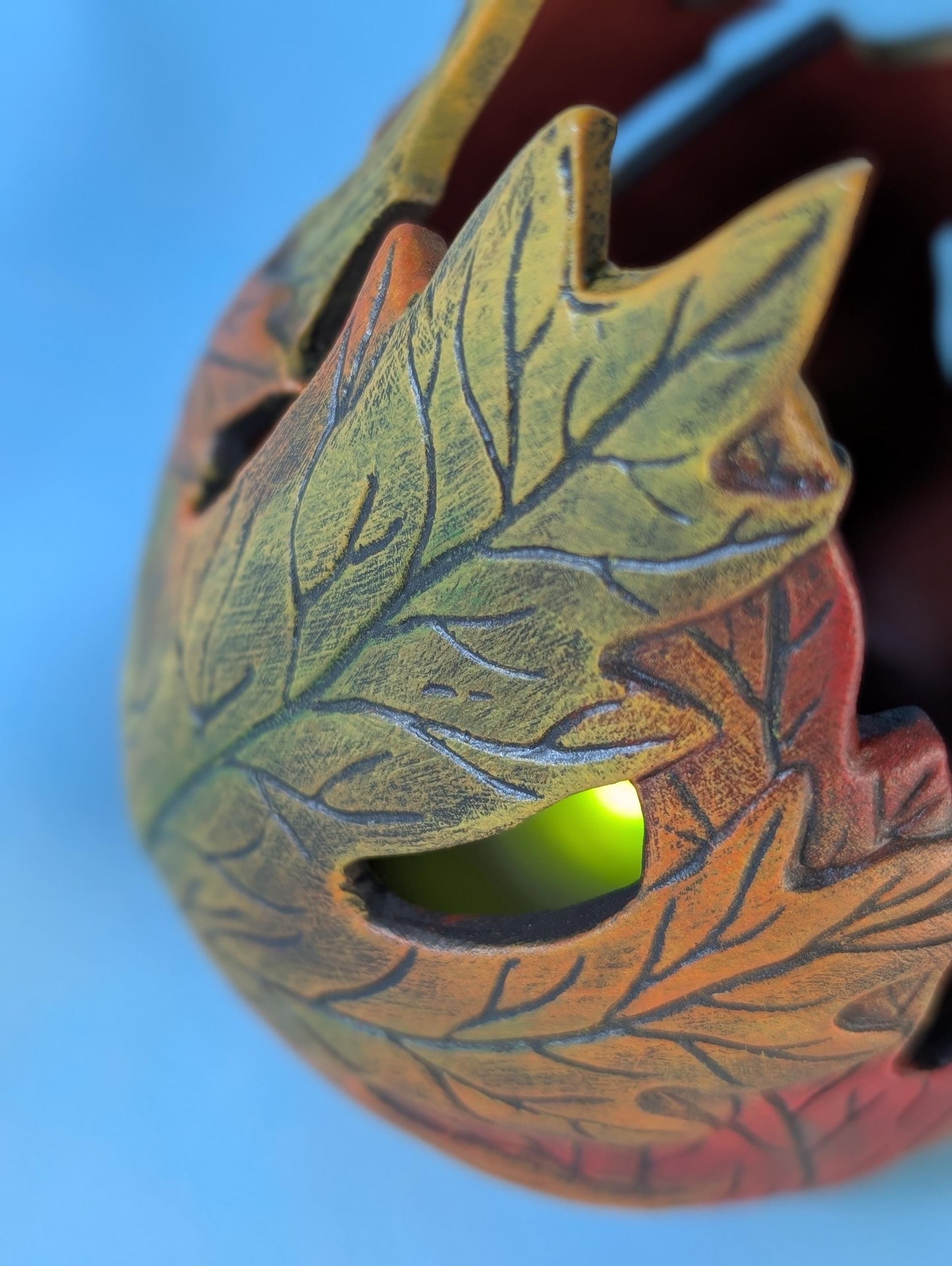 Ceramic Maple Leaf Candle Holder: Autumn Wedding Centerpiece | Fall Decor for Tables & Celebrations