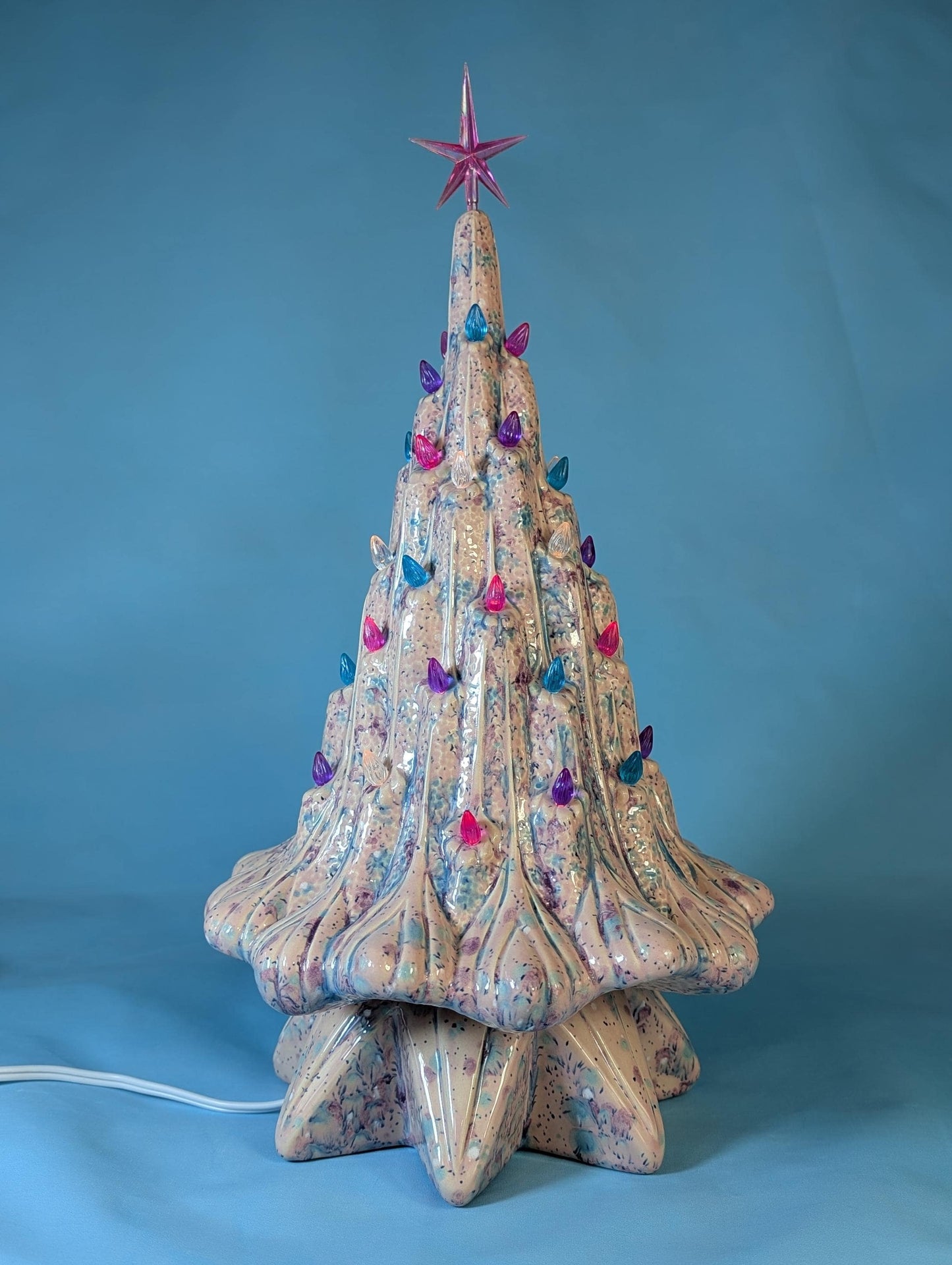Enchanting Pink Illuminated Fairy Pixie Lava Tree - Large Magical Woodland Decor, Ready to Ship