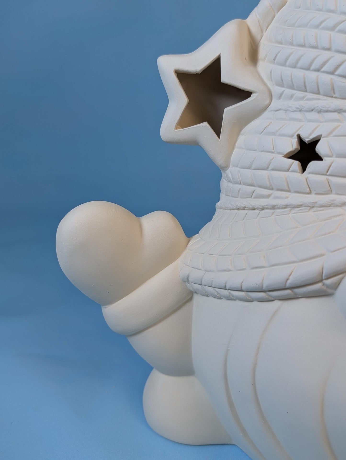 Illuminated DIY Christmas Gnome Present Decoration with Star Cutouts and Clip-in Light