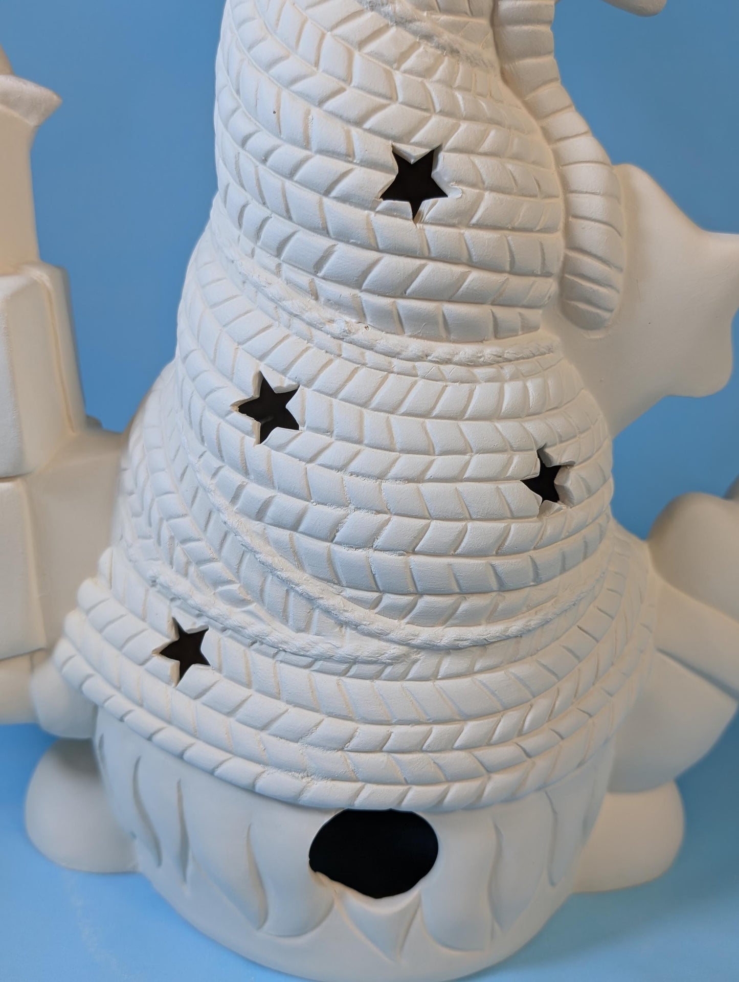 Illuminated DIY Christmas Gnome Present Decoration with Star Cutouts and Clip-in Light