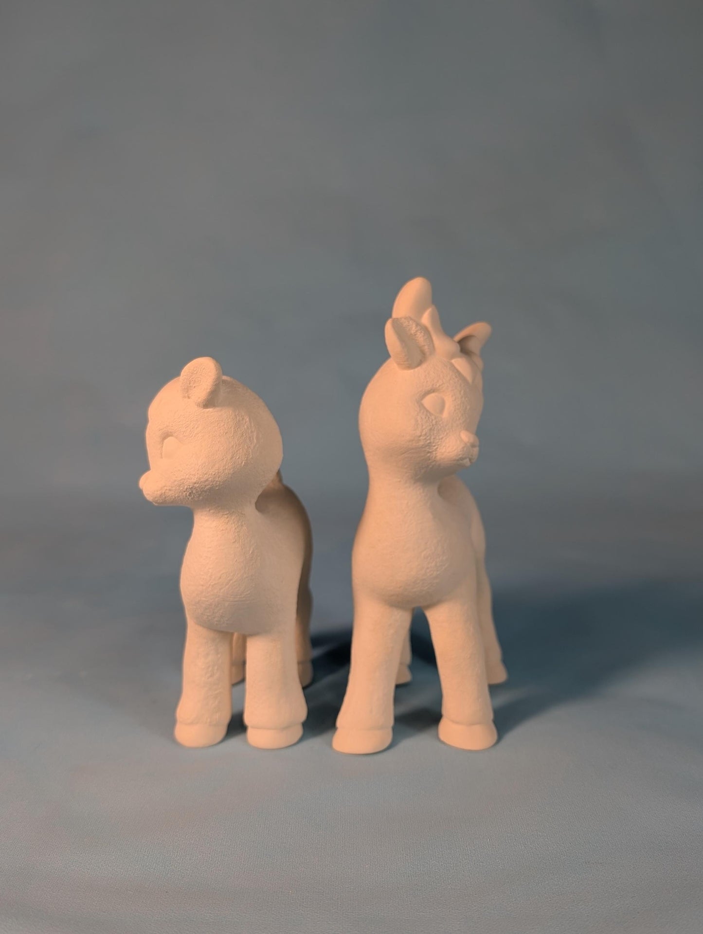 READY TO Paint - Bisque Ceramic Reindeer - Cute Reindeer Couple - Christmas Decoration -  gift under 20 - Stocking stuffer
