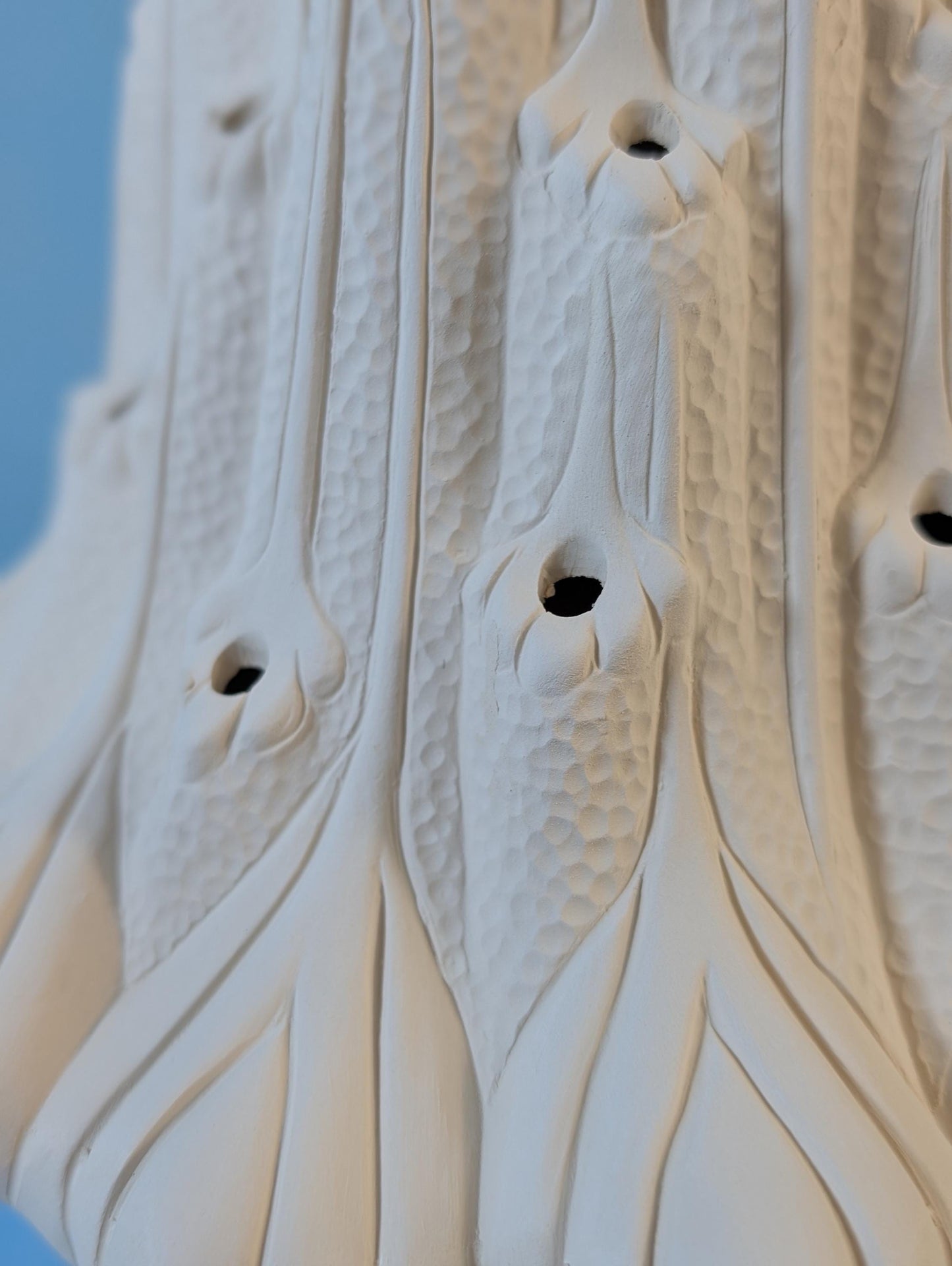 Unfinished Ceramic Bisque Lava Tree Sculpture - 14 Inch Tall Clay Art for DIY Painting