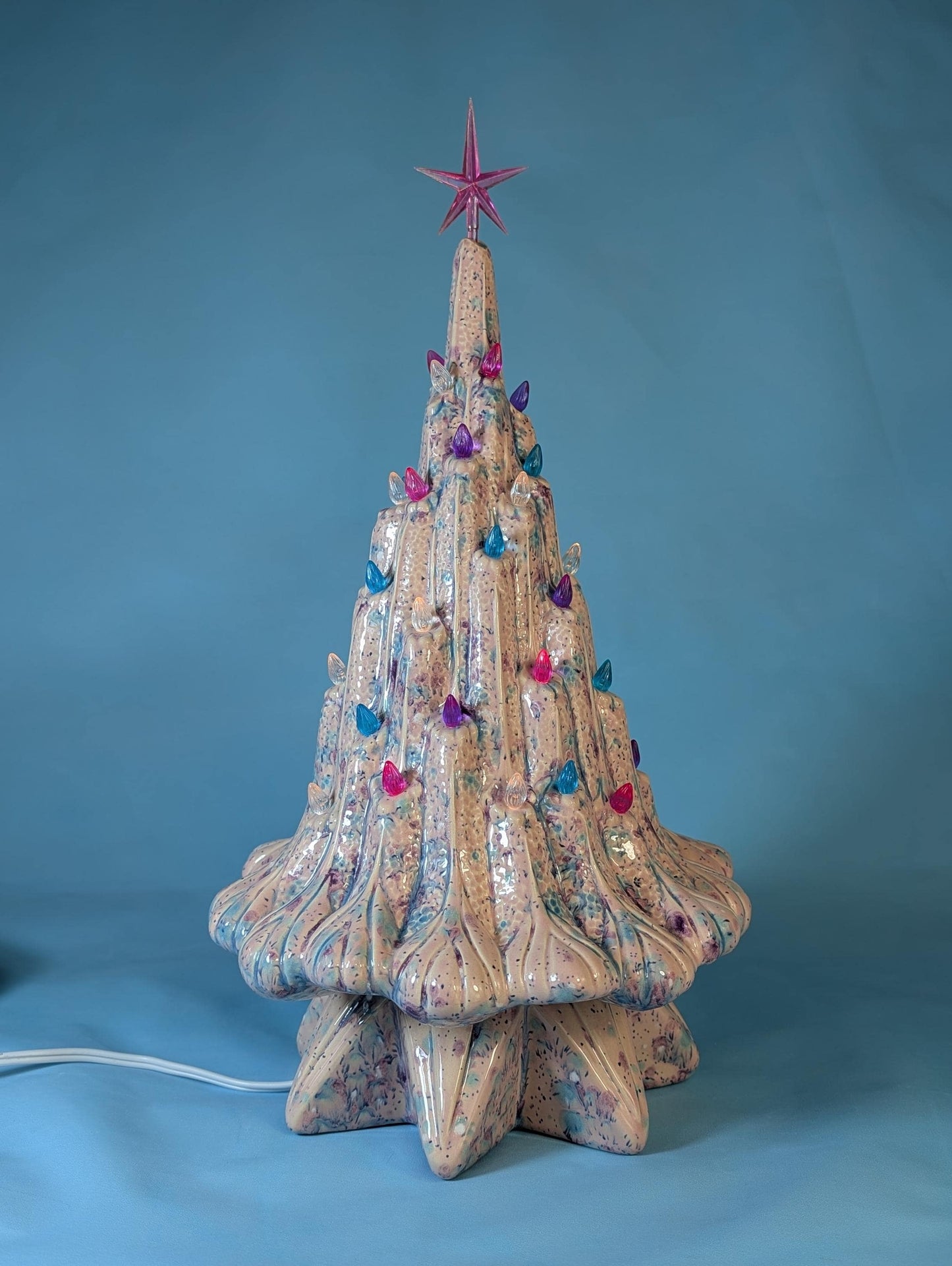 Enchanting Pink Illuminated Fairy Pixie Lava Tree - Large Magical Woodland Decor, Ready to Ship