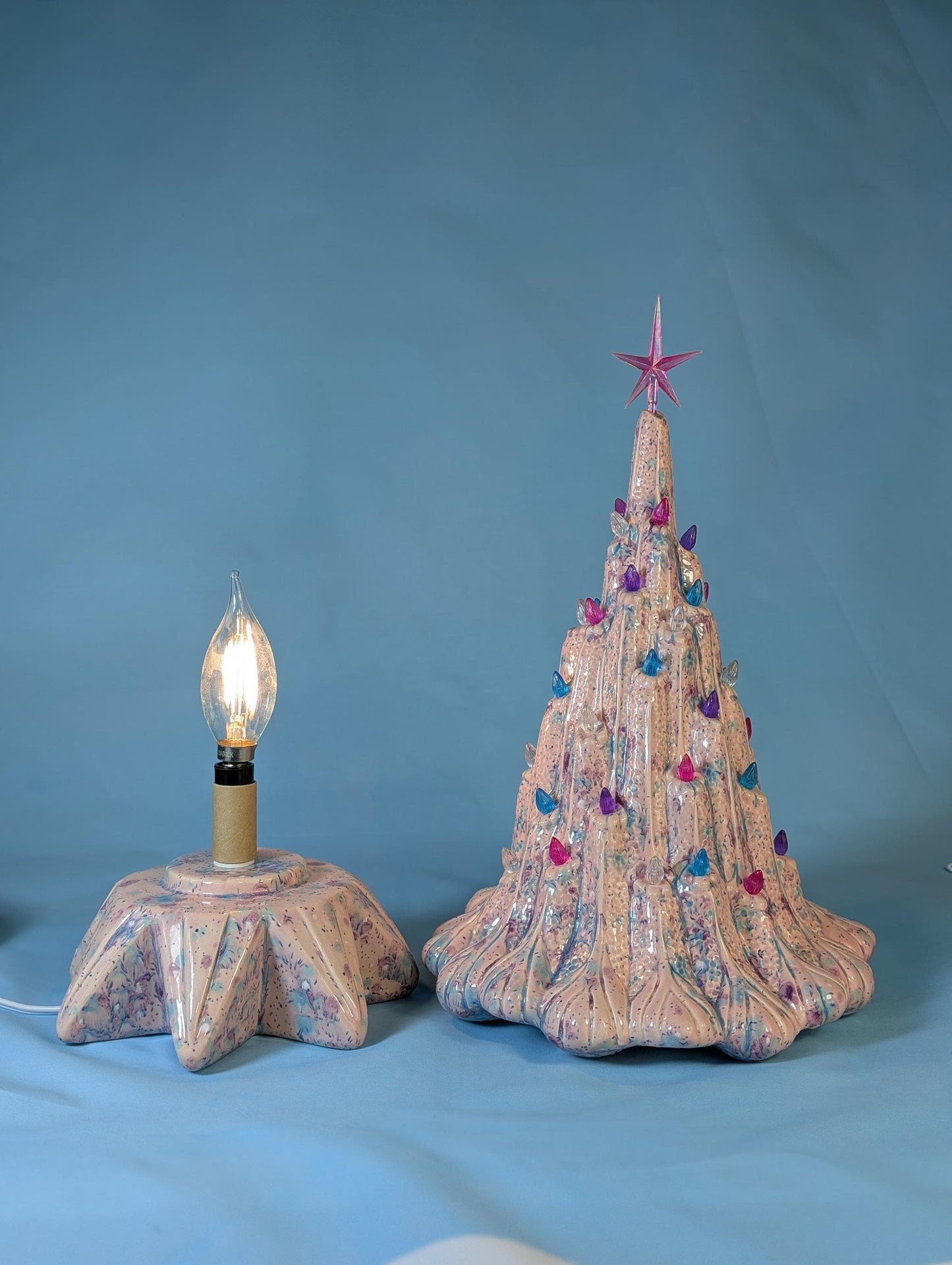 Enchanting Pink Illuminated Fairy Pixie Lava Tree - Large Magical Woodland Decor, Ready to Ship
