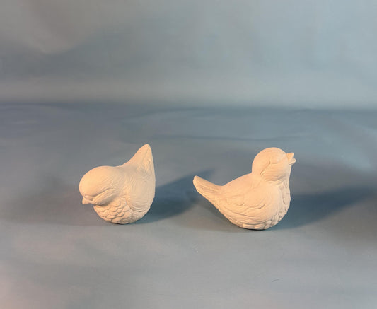 Bisque ready to paint Bird couple - Ceramic Project - Paint it yourself - DIY ceramics - Teresa's Ceramics