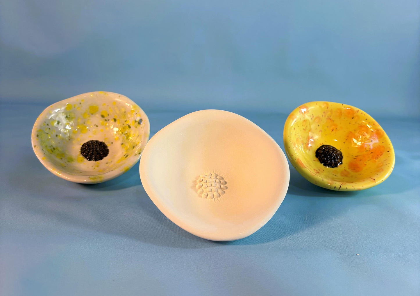 Bisque Bee cups - Bee pollinator watering station - DIY garden decor