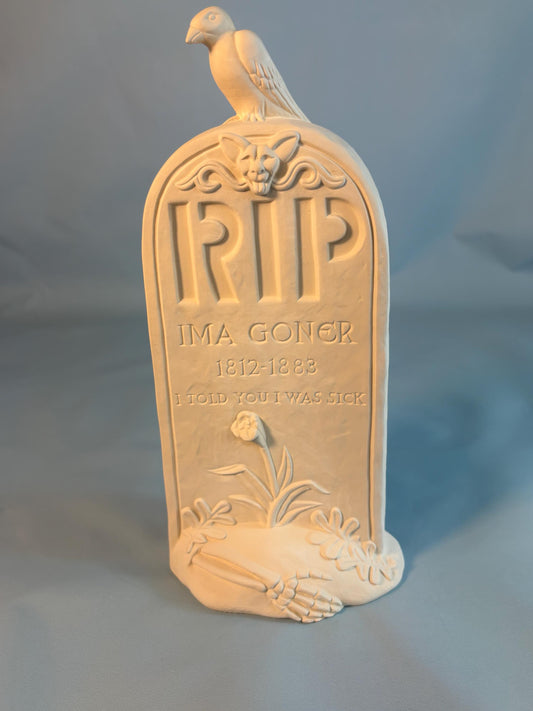 Ceramic Bisque Headstone - Ready to paint Tombstone - Teresa's Ceramics