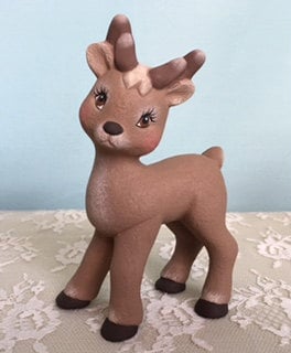 Adorable Ceramic Reindeer Couple: Christmas Decoration, Stocking Stuffer, Winter Decor Gift Under 30