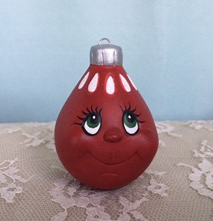 Vintage-Inspired Red Christmas Bulb Ornament with Sparkly Fairy Dust for Holiday Tree Decor