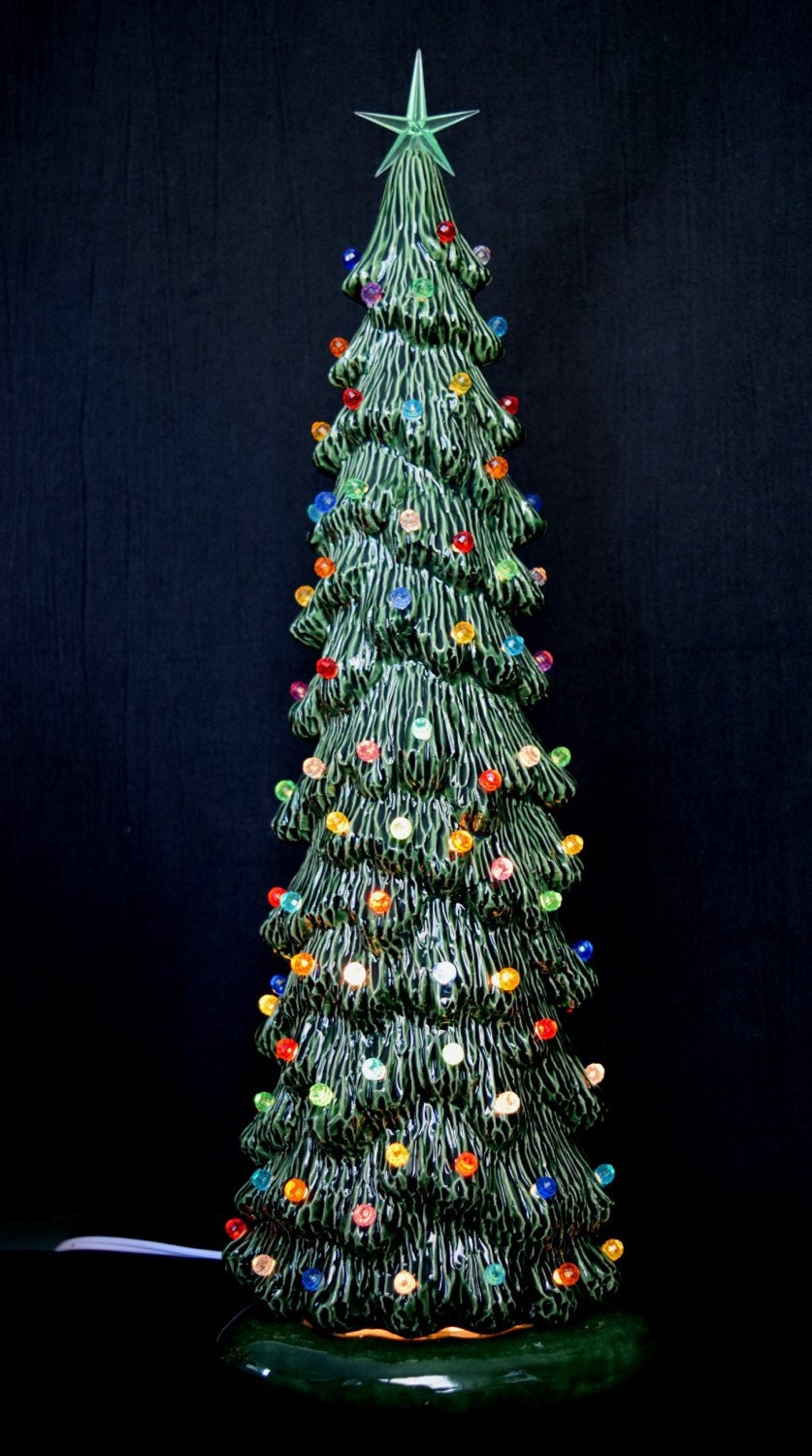 16-inch Slim Ceramic Christmas Tree Bisque - DIY Village Painting Project - Ready to Paint