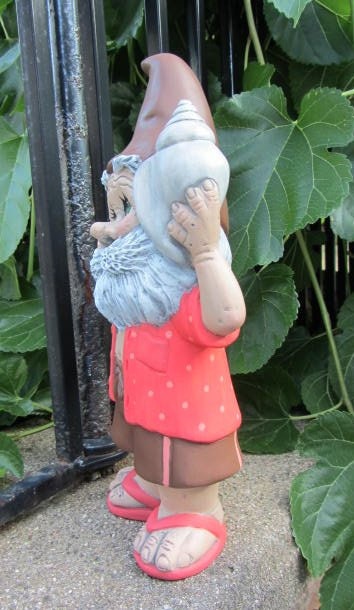 Seashell Beach Gnome Figurine | Summertime Coastal Decor | Cute Sandals Conch Gonk | Lake Cottage Gift