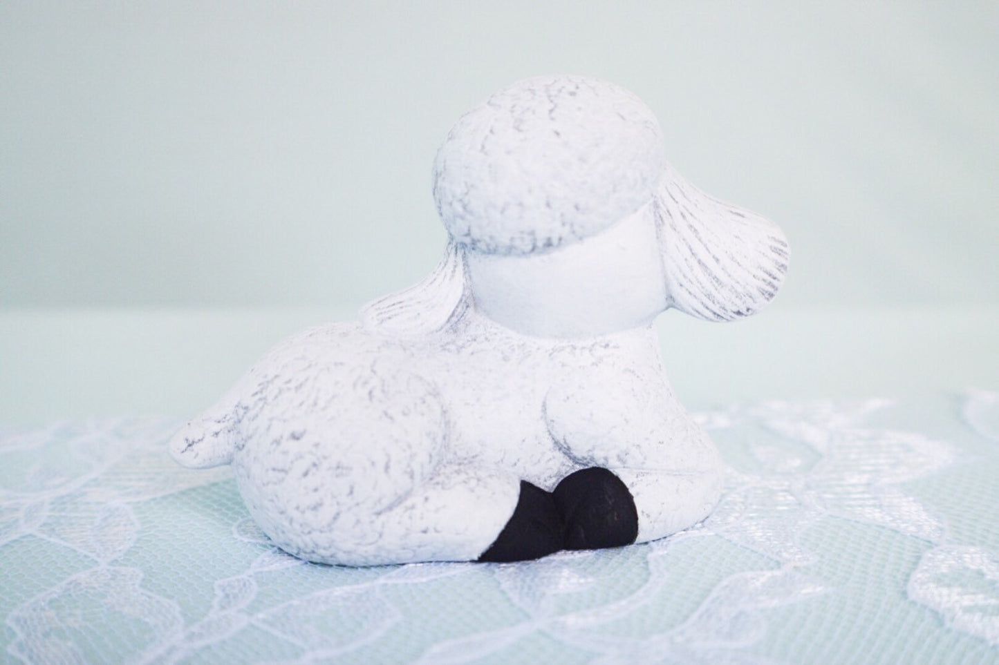 Adorable Ceramic Lamb Figurine for Baby Room, Spring Decor, Easter Gift, and Home Decoration