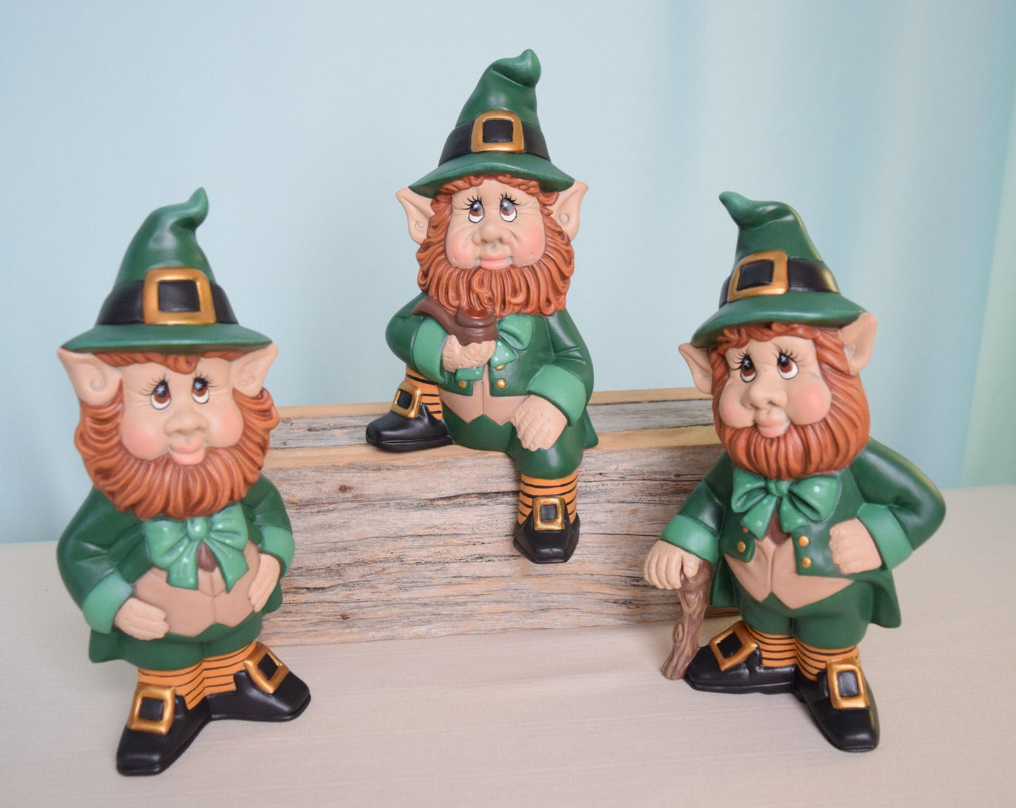 Adorable St. Patrick's Day Leprechaun Figurine - Irish Folklore Decor Statue for Lucky Celebrations - Teresa's Ceramics