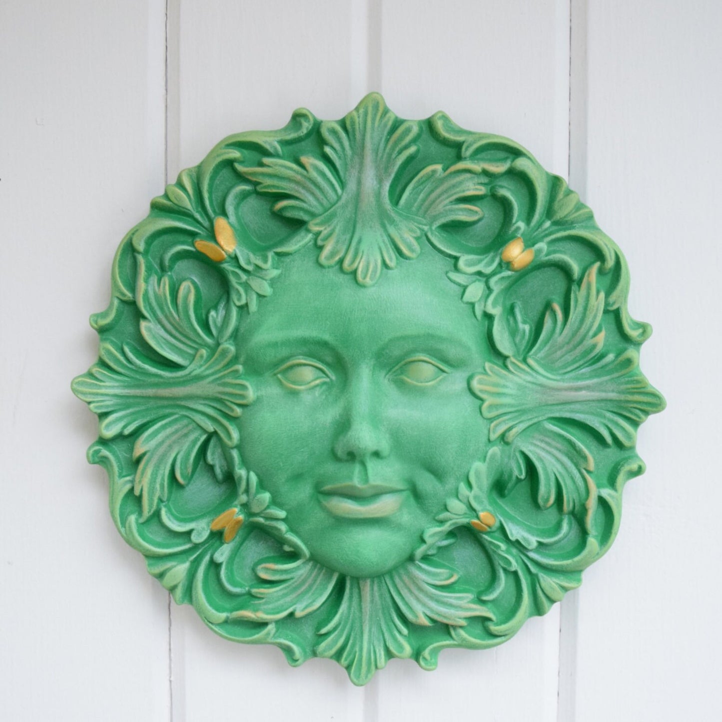 Green Lady - Green Man - Outdoor Decor - Art - Earthy - Zodiac - Virgo - Taurus - Capricorn - Mother Nature - Goddess - Feminist Art - Gift