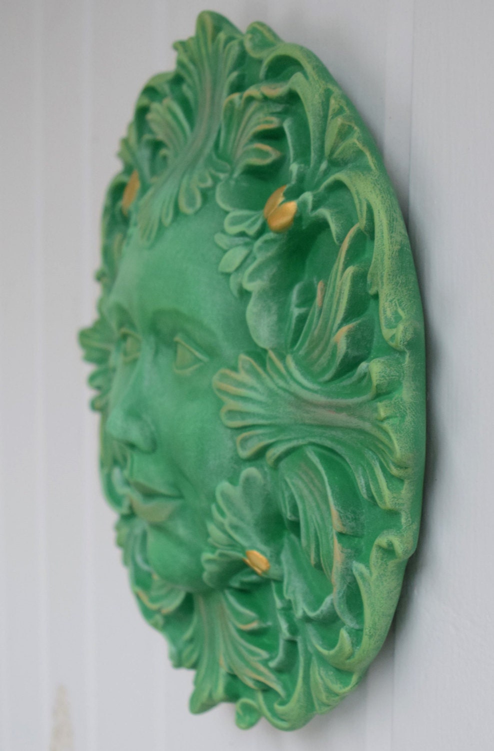 Green Lady - Green Man - Outdoor Decor - Art - Earthy - Zodiac - Virgo - Taurus - Capricorn - Mother Nature - Goddess - Feminist Art - Gift - Teresa's Ceramics