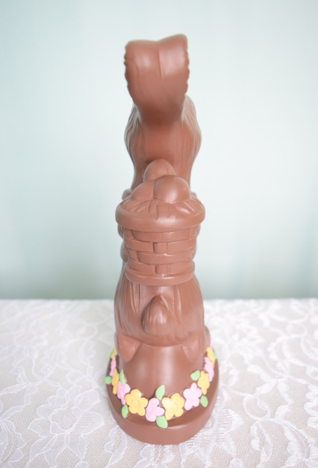 Ceramic Chocolate Bunny - Milk Chocolate or Dark Chocolate - 5 Inches Tall
