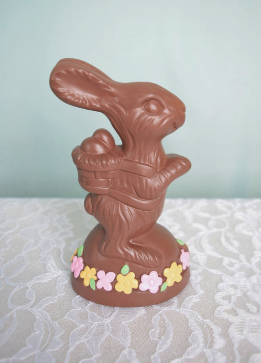 Ceramic Chocolate Bunny - Milk Chocolate or Dark Chocolate - 5 Inches Tall - Teresa's Ceramics