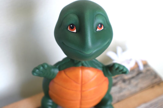 Bobble Head Turtle - Ceramic Bobble Head - Hand Painted Nursery Decor | Baby Shower Gift | Bobblehead Baby Room Decor