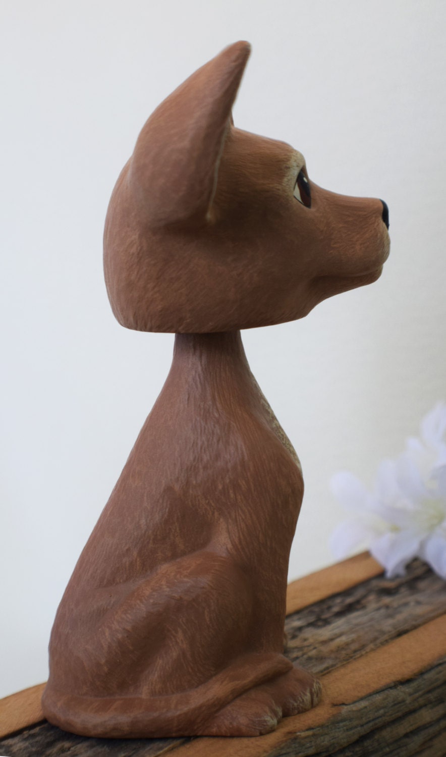 Bobble Head Chihuahua - Fine Art Ceramics - Chihuahua lovers decor - Hand Painted Art - Gift For Her - Gift For Him - Summer Garden Decor
