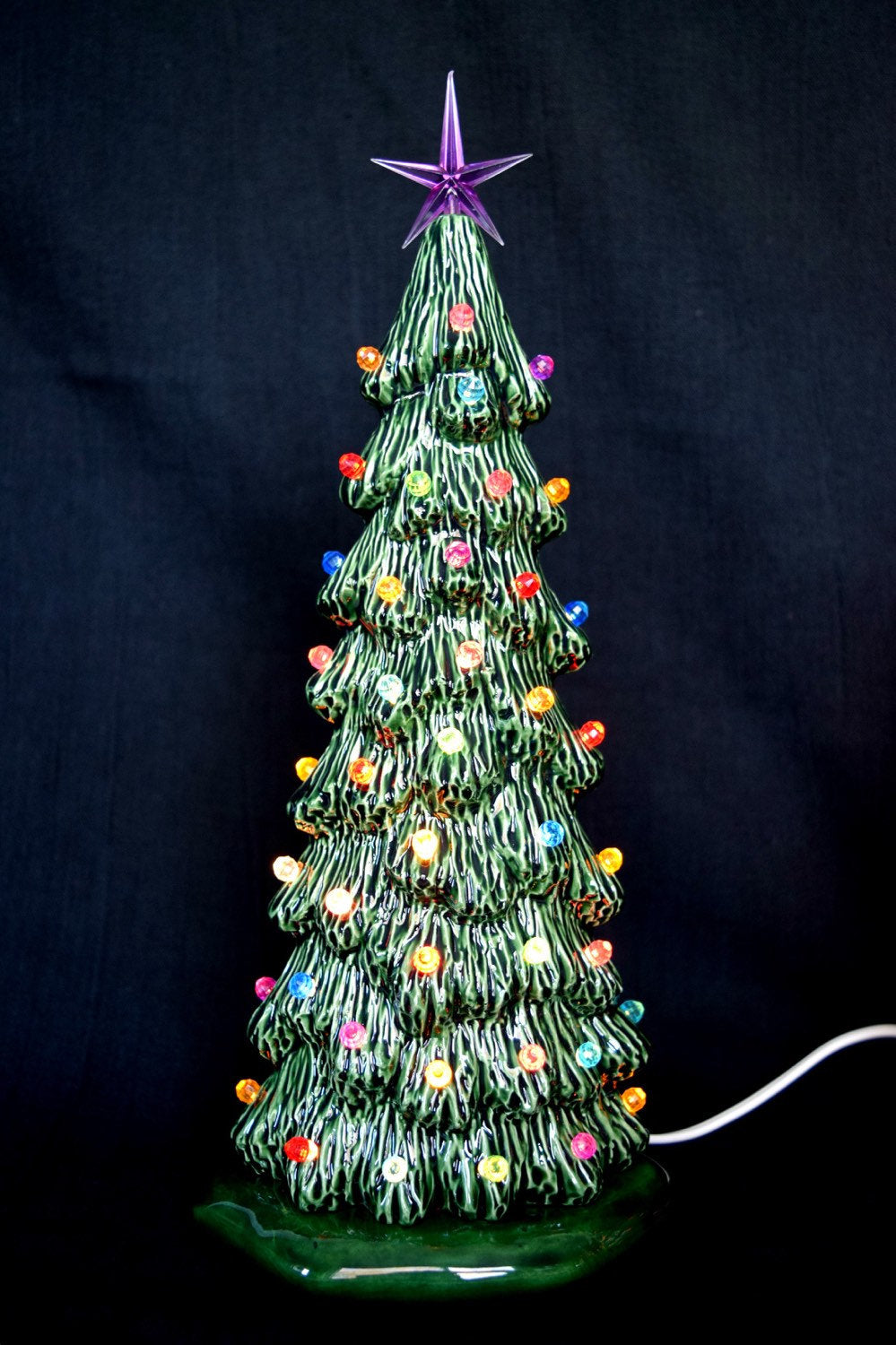 Pastel-Lit Ceramic Christmas Tree