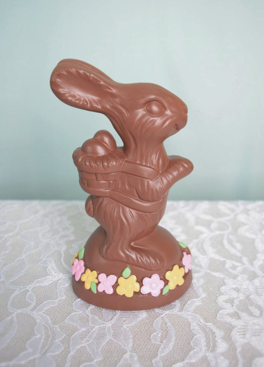 Ceramic Chocolate Bunny - Milk Chocolate or Dark Chocolate - 5 Inches Tall