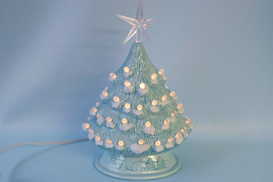 Ceramic Christmas Tree | Snowy Fur Branches