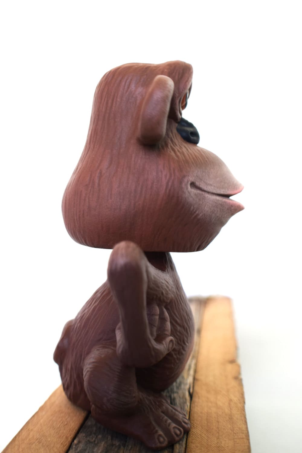 Monkey - Bobble Head - Ceramic - Hand Painted Art - Fine Art Ceramics - Outdoor Garden Art - Summer - Zen Garden - Zoo Animal - Ape