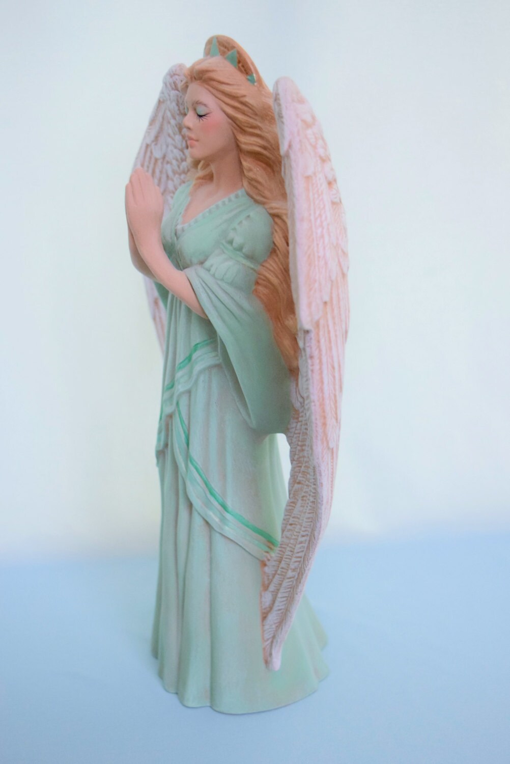 Ceramic Angel - Memorial - Beautiful detailed Angel - Gift for Mom - Religious Figuring - Beautiful Praying