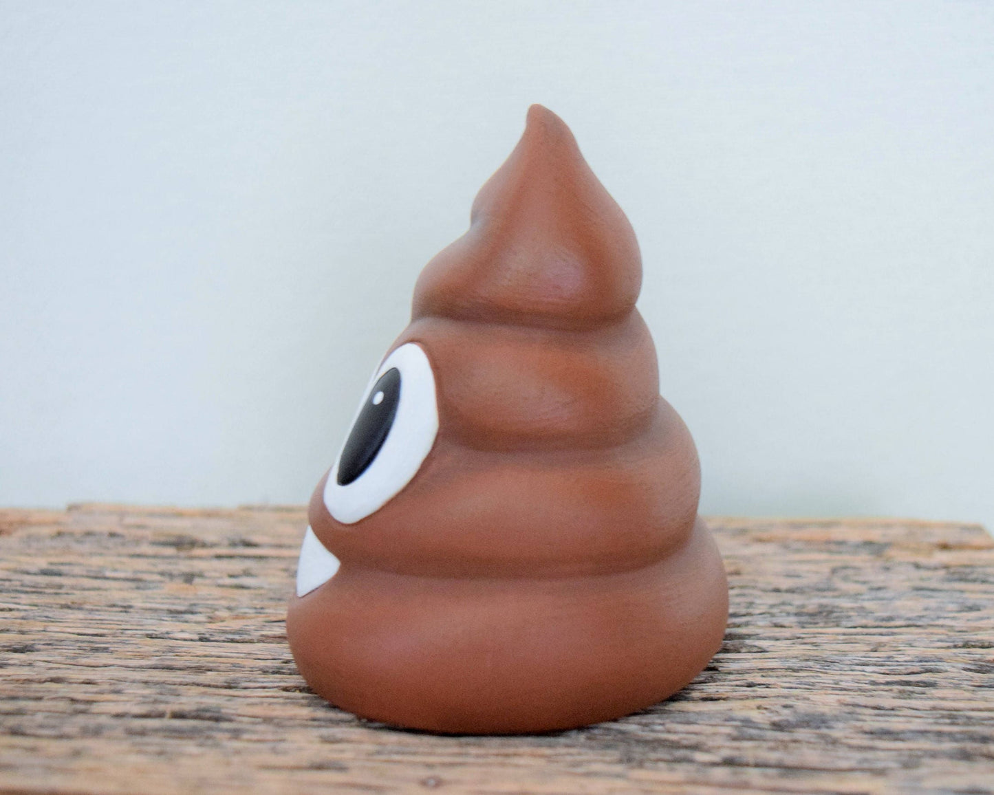 Ceramic Poop Emoji Decor: Funny Bathroom Gag Gift, Birthday Party Favor, Cake Topper, Sparkly Brown Decoration