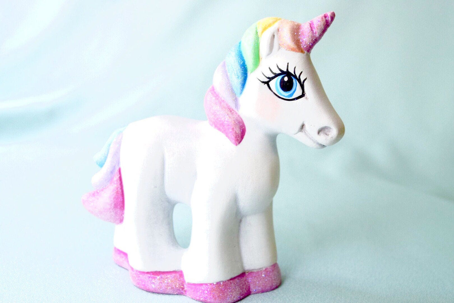 Enchanting Rainbow Unicorn Emoji Cake Topper: Magical Birthday Decor for Girls, Fairy Garden & Sparkle Lovers