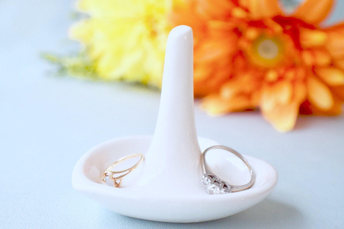Wedding Ring Holder - Heart Ring Dish - Ring Tray - Handmade Ceramic Dish - Valentines Day Gift - Wedding Favor - Bridal Decor - Anniversary